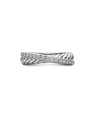 David Yurman Crossover Ring with Diamonds