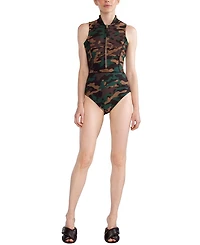 Cynthia Rowley Camo Sleeveless Wetsuit