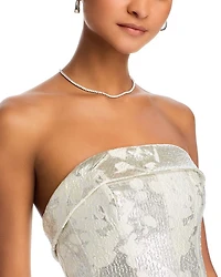 Octavia Jacquard Strapless Gown