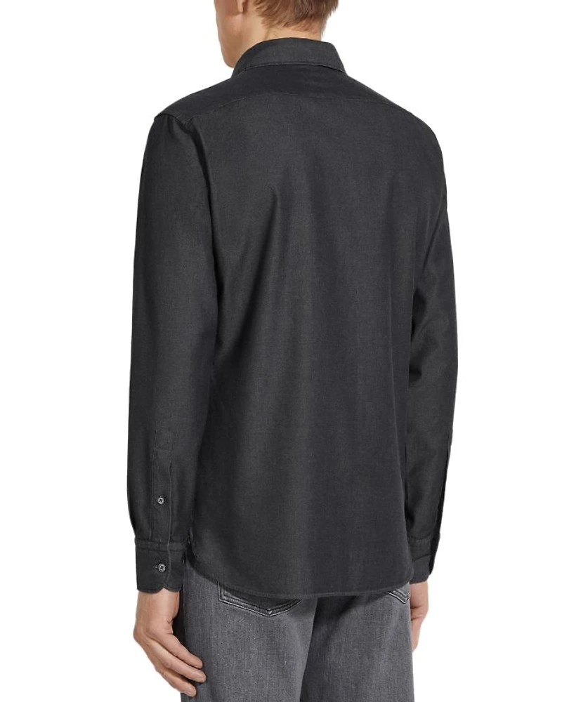 Bleached Button Front Shirt
