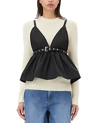 Ganni Duchesse Strap Top