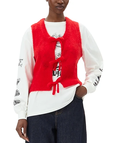 Ganni Tie Front Vest