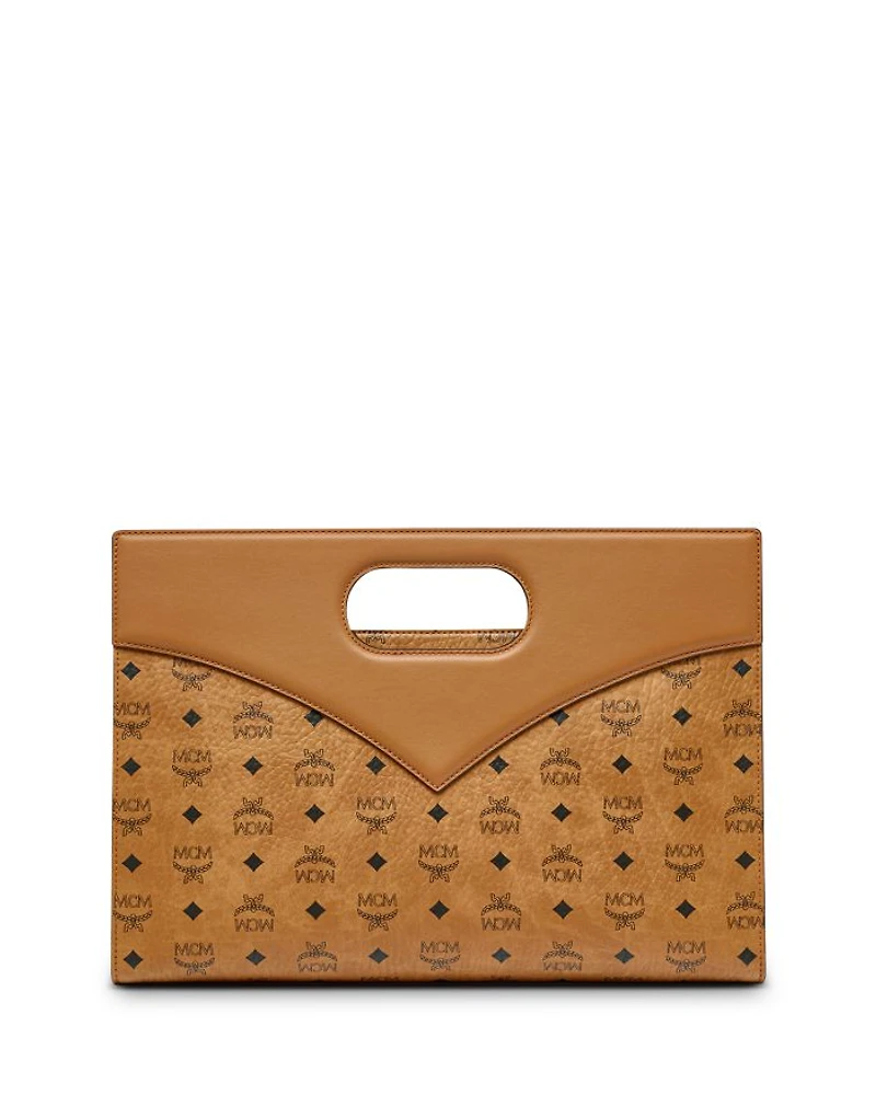Diamond VI Leather & Canvas Handbag