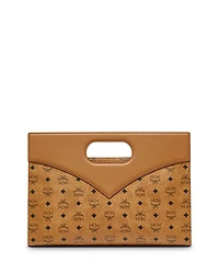 Diamond VI Leather & Canvas Handbag