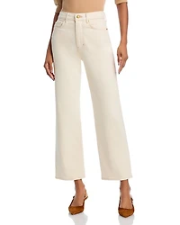 Dylan High Rise Straight Leg Ankle Jeans Ecru