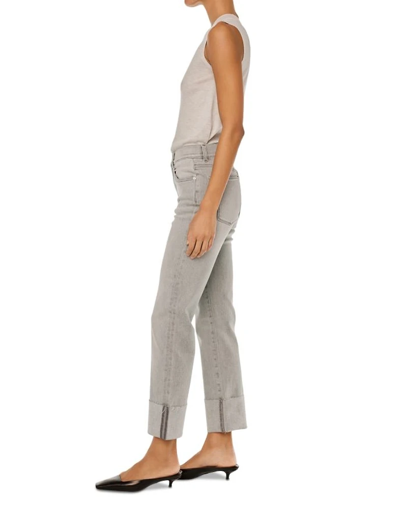 Patti High Rise Ankle Straight Jeans Light Smoke
