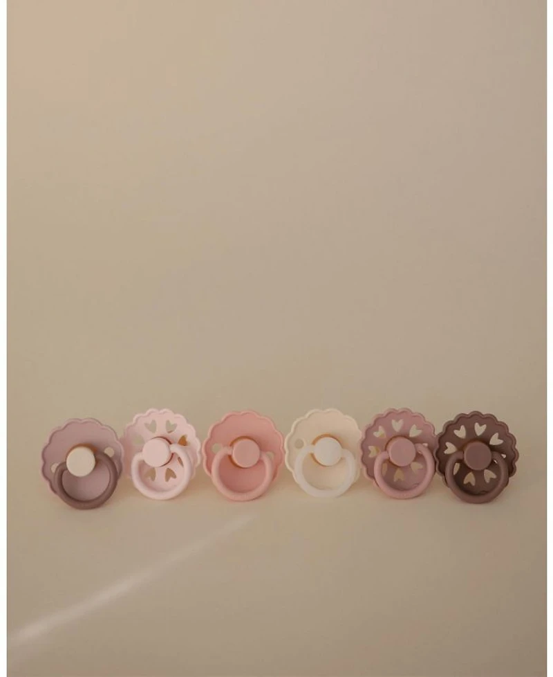 FRIGG 6-Pack Blooming Love Rubber Pacifiers- Baby