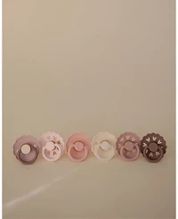 FRIGG 6-Pack Blooming Love Rubber Pacifiers- Baby