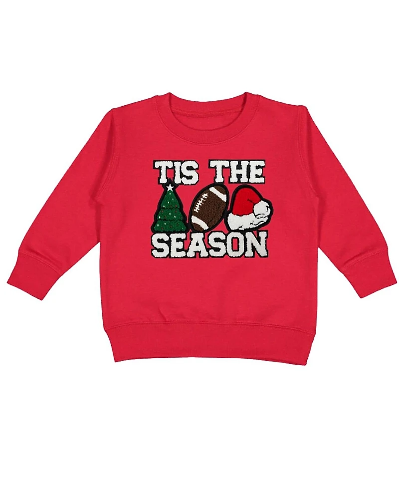 Sweet Wink Boys' Tis The Season Patch Christmas Sweatshirt - Little Kid, Big Kid