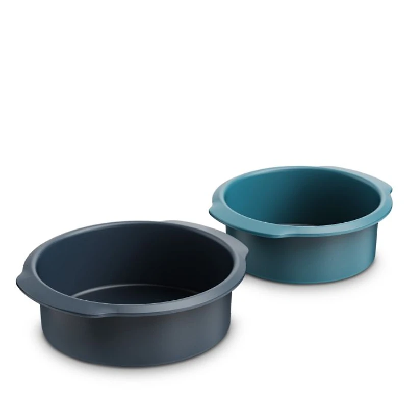 Nest Bake Non-Stick Round Cake Pan with Easy Pull Handles, Set of 2
