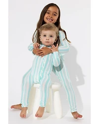 Unisex Slumber Stripes Convertible Footie - Baby