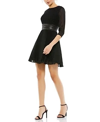 Shimmer Infused Pleated Mini Dress