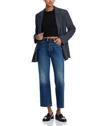 The Rambler High Rise Ankle Straight Jeans Well Stacked