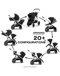 Gazelle S 2 Single to Double + Aton G Swivel Travel System with Cot
