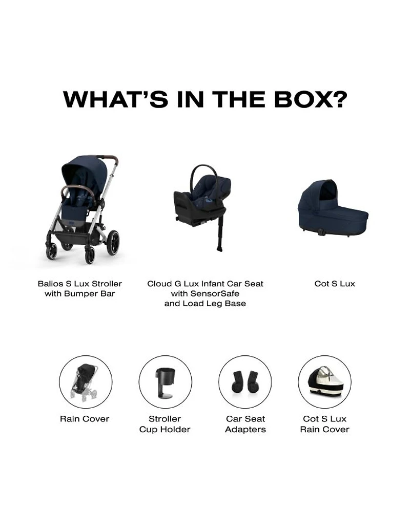 Balios S Lux 2 & Cloud G Lux Travel System with Cot S Lux 2