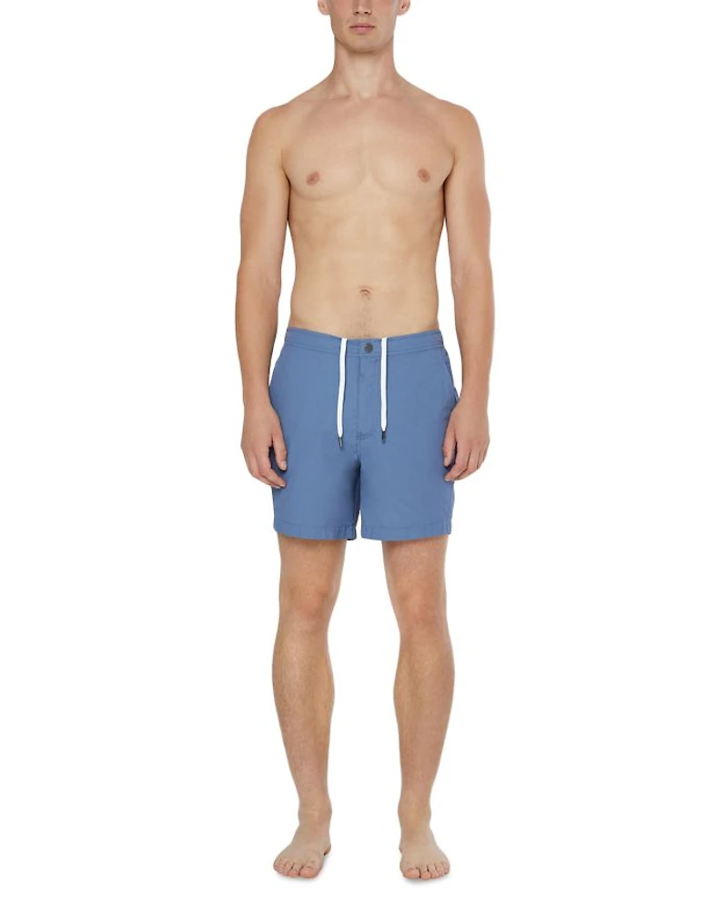 Calder Cotton & Nylon Regular Fit 6" Swim Trunks