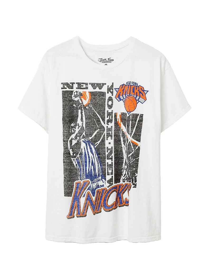 Junk Food Clothing Unisex Nba New York Knicks Jump Short Sleeve Tee