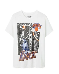 Junk Food Clothing Unisex Nba New York Knicks Jump Short Sleeve Tee