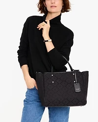 Spade Flower Jacquard Tote