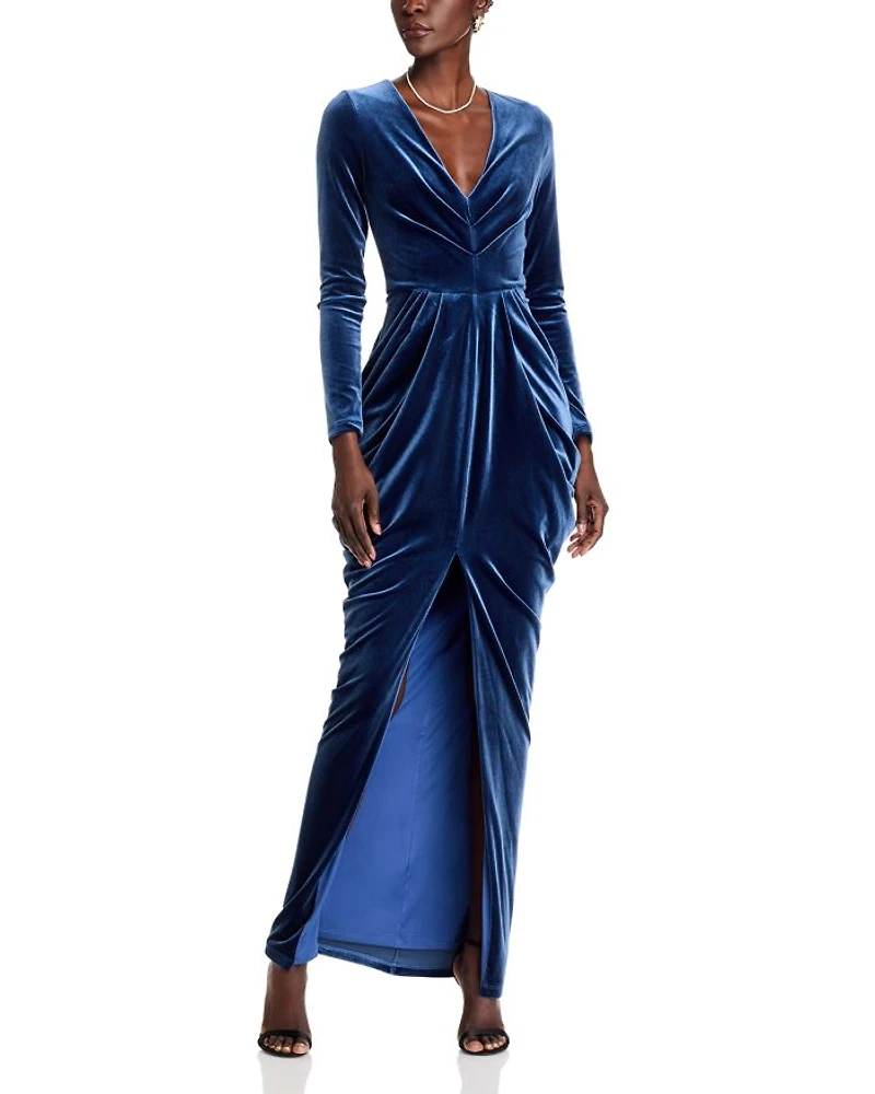Finnegan Draped Velvet Gown