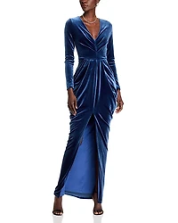 Finnegan Draped Velvet Gown