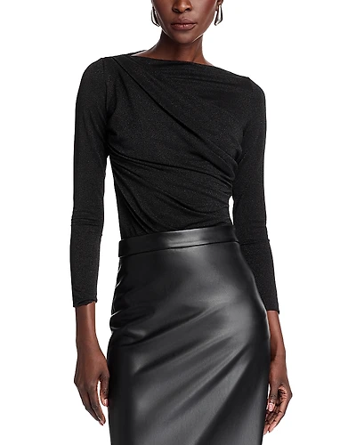 Chiara Boni La Petite Robe Draped Long Sleeve Top