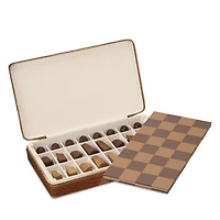 Enzo Travel Chess Set in Chestnut