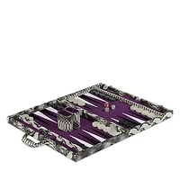 Tizo Faux Leather Snakeskin Backgammon Set