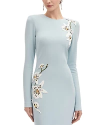 Orchid Embroidered Cady Gown