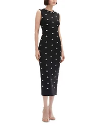 Pearl Embellished Midi Dress