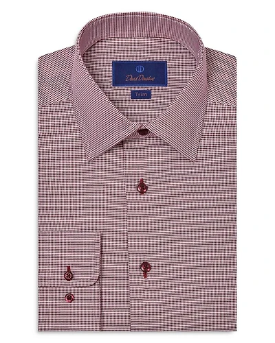 Trim Fit Micro Houndstooth Dress Shirt