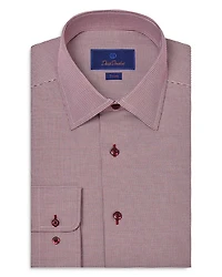 Trim Fit Micro Houndstooth Dress Shirt