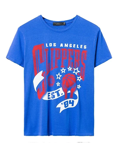 Junk Food Clothing Women's Nba Los Angeles Clippers Banner Vintage Tee