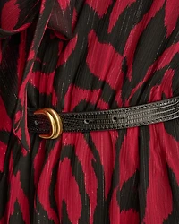 Printed Chiffon A Line Dress