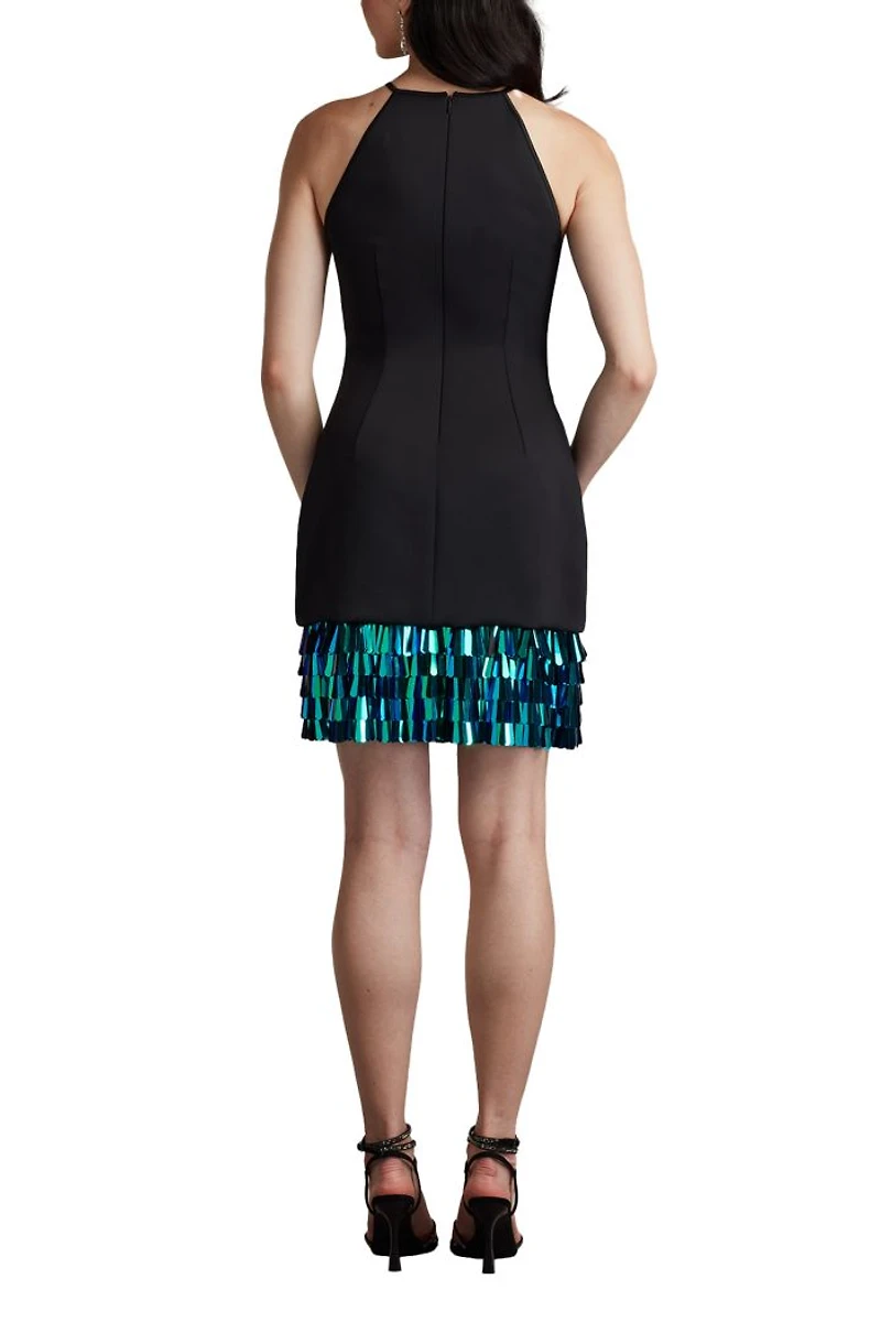Selena Neoprene Sequin Fringe Mini Dress