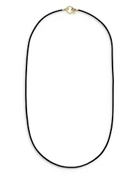 Temple St. Clair 18K Yellow Gold Black Leather Cord Necklace, 32