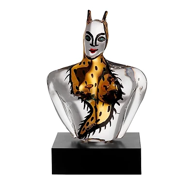 Kosta Boda House God Glass Sculpture