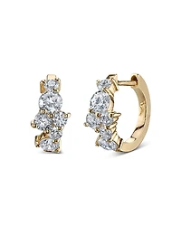 Sydney Evan 14K Yellow Gold Cocktail Huggie Hoop Earrings with Diamonds