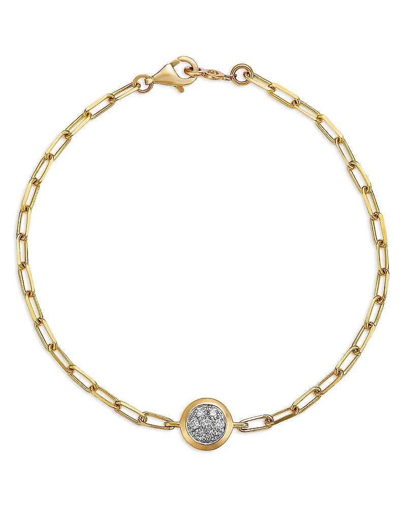 Bloomingdale's Fine Collection 14K Yellow Gold Diamond Solitaire Chain Bracelet, 0.1 tcw