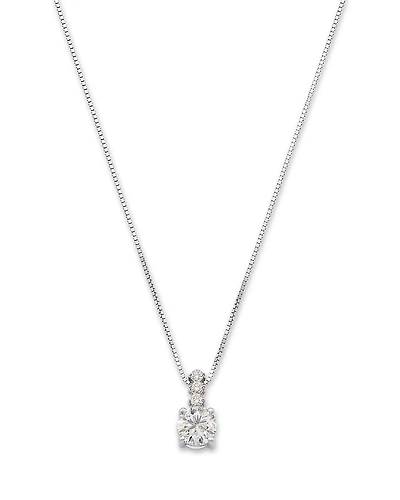 Bloomingdale's Fine Collection 14K White Gold Diamond Solitaire Pendant Necklace, 0.5 tcw