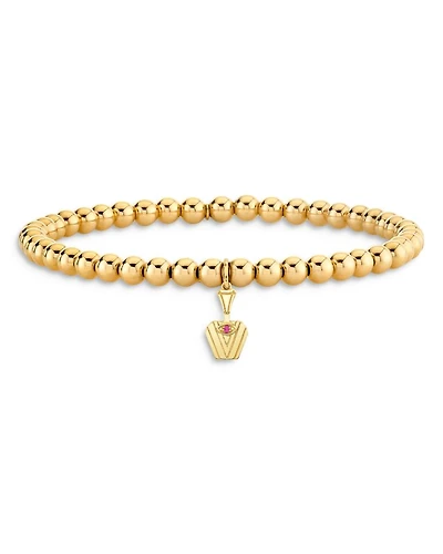 Wicked x Sydney Evan 14K Yellow Gold Glinda Pure Potion Bottle Charm Beaded Bracelet