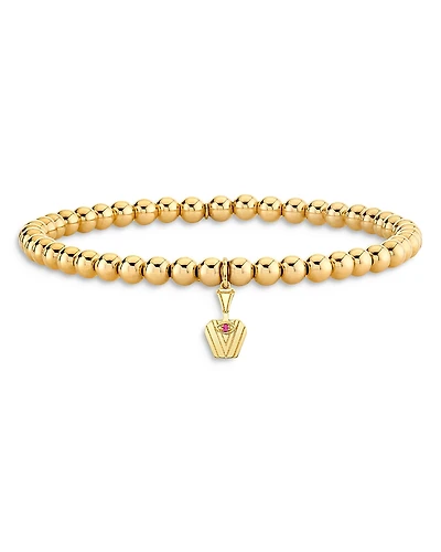 Sydney Evan Wicked x Sydney Evan14K Yellow Gold Glinda Pure Potion Bottle Charm Beaded Bracelet