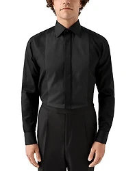 Slim Fit Plissé Bib Formal Shirt