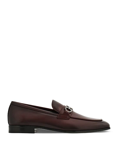 Ferragamo Men's Balty Gancini Leather Loafers
