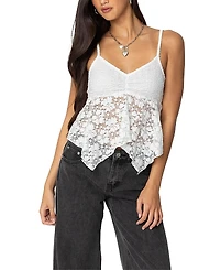 Edikted Orchid Sheer Lace Top