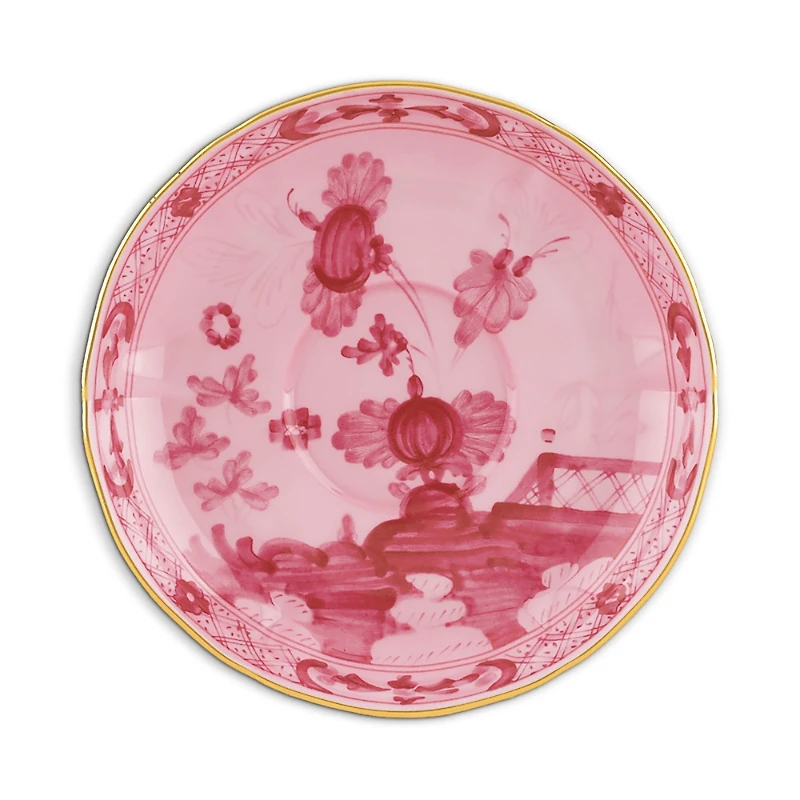 Ginori 1735 Oriente Italiano Pink Tea Saucer
