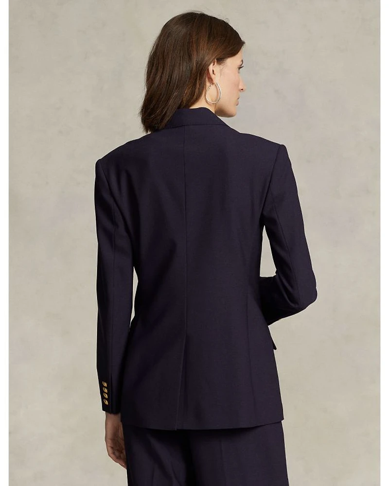 Wool Blend Double Breasted Blazer