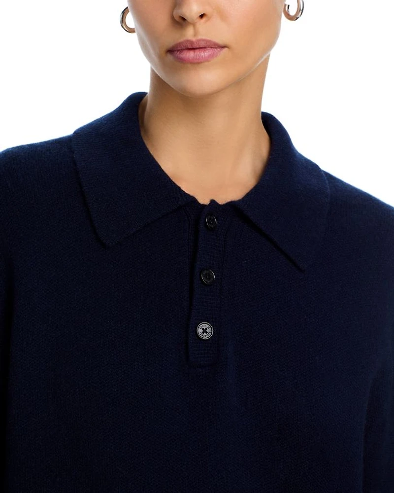 Allday Cashmere Polo Sweater