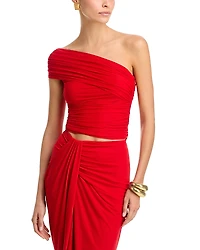 Ronny Koho Ranada Ruched One Shoulder Top