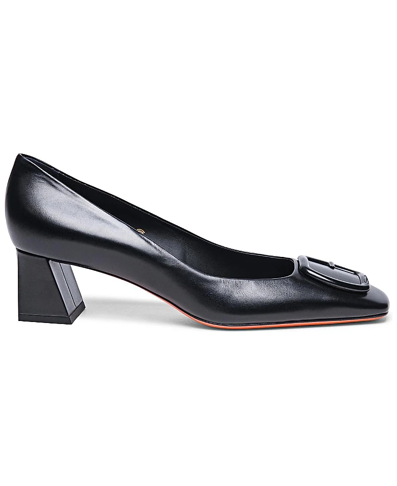 Santoni Women's Hasmig Tonal Buckle Leather Pump